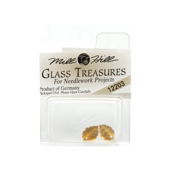 Mill Hill - Glass Treasures - Medium Leaf Matte Topaz 12203