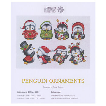Penguin Ornaments Cross Stitch Pattern