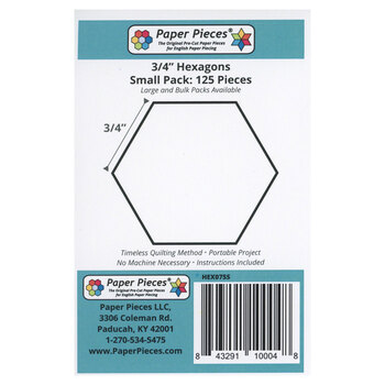 Paper Pieces .75" Hexagons - 125 count