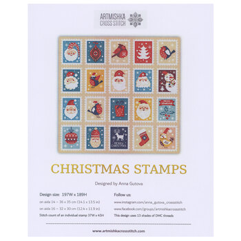 Christmas Stamps Cross Stitch Pattern