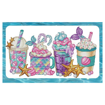 Beach Coffees Cross Stitch Pattern