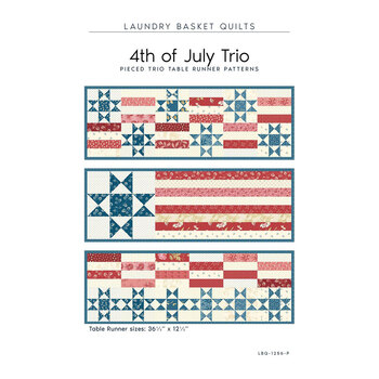 4th of July Trio Pieced Table Runner Patterns