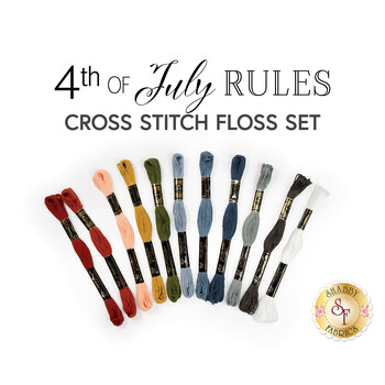 4th of July Rules Cross Stitch Floss Set