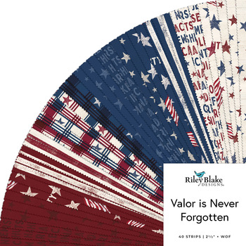 Valor Is Never Forgotten  2.5" Rolie Polie by Tara Reed for Riley Blake Designs
