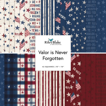 Valor Is Never Forgotten  10" Stacker by Tara Reed for Riley Blake Designs