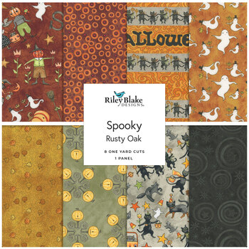 Spooky  One Yard Bundle Rusty Oak by Teresa Kogut for Riley Blake Designs