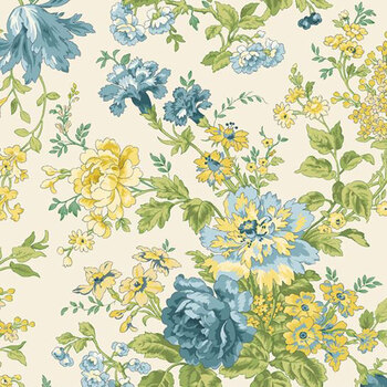 Buttercup & Blues R022034D Large Floral Multi by Monika Zhu for Marcus Fabrics