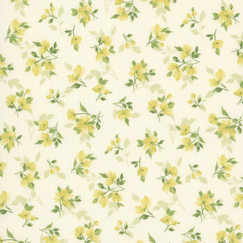 Buttercup & Blues R022035D Tossed Floral Yellow by Monika Zhu for Marcus Fabrics