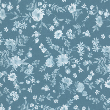 Buttercup & Blues R022036D Viney Floral Blue by Monika Zhu for Marcus Fabrics