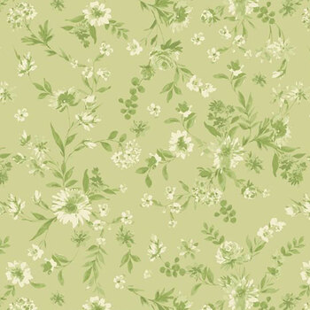 Buttercup & Blues R022036D Viney Floral Green by Monika Zhu for Marcus Fabrics