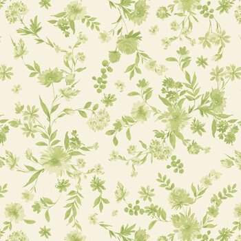 Buttercup & Blues R022036D Viney Floral Lime by Monika Zhu for Marcus Fabrics