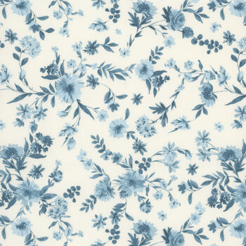 Buttercup & Blues R022036D Viney Floral Sky by Monika Zhu for Marcus Fabrics