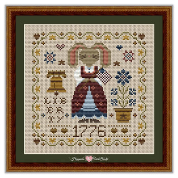 1776 Bunny Cross Stitch Pattern