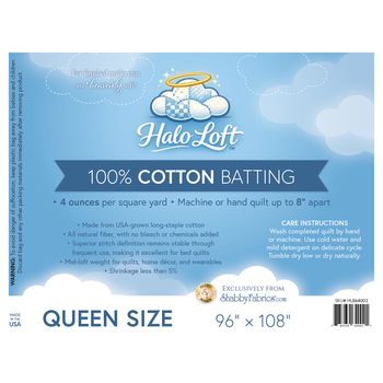 Cotton Queen Size Batting by Halo Loft