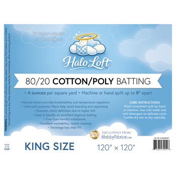 80/20 Cotton/Poly King Size Batting by Halo Loft