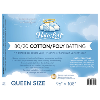 80/20 Cotton/Poly Queen Size Batting by Halo Loft