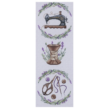 Sewing Lavender Cross Stitch Pattern