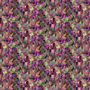 Mosaic Bee GEO-CD4530 Crystal Glass Mosaic Gem by Timeless Treasures Fabrics