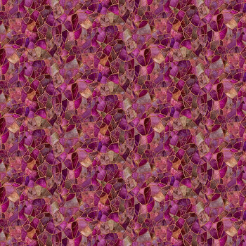 Mosaic Bee GEO-CD4530 Crystal Glass Mosaic Magenta by Timeless Treasures Fabrics