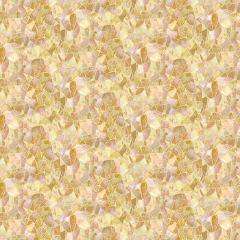 Mosaic Bee GEO-CD4530 Crystal Glass Mosaic Natural by Timeless Treasures Fabrics