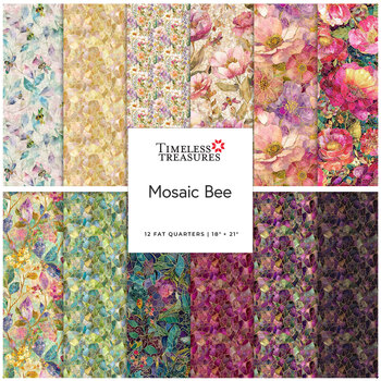 Mosaic Bee  Fat Quarter Bundle  for Timeless Treasures Fabrics