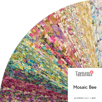 Mosaic Bee  2.5" Strips  for Timeless Treasures Fabrics