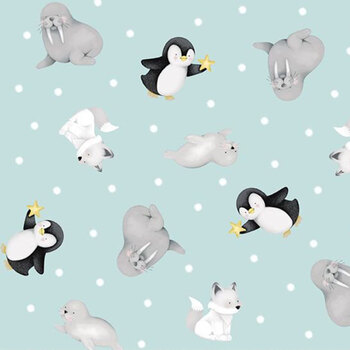 Little North Flannel F402150 Animal Toss Multi by Deb Grogan for Marcus Fabrics