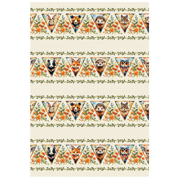 Woodland Animals 3QFA-1 Border Multi by Quiltberry Farm for In The Beginning Fabrics