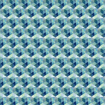 Woodland Animals 11QFA-2 Fractals - Blue by Quiltberry Farm for In The Beginning Fabrics