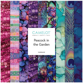 Peacock in the Garden  Yardage by Peggy Collins for Camelot Fabrics