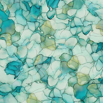 Peacock in the Garden 16240406-02 Petal Mosaic by Peggy Collins for Camelot Fabrics