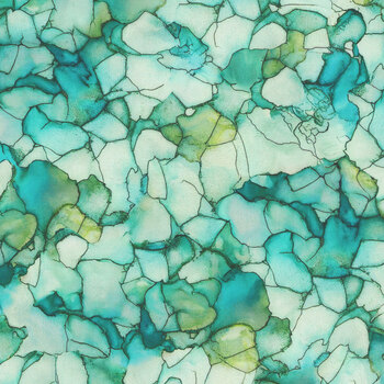 Peacock in the Garden 16240406-02 Petal Mosaic by Peggy Collins for Camelot Fabrics