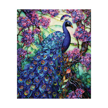 Peacock in the Garden 16250304P-01 Panel by Peggy Collins for Camelot Fabrics