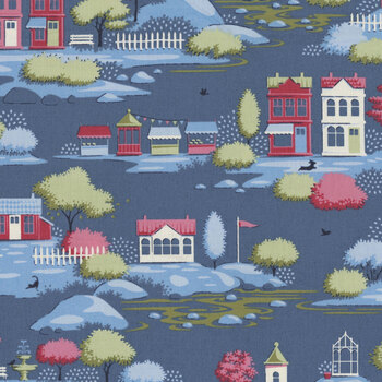Village Life TIL110187 Village Blue by Tone Finnanger for Tilda