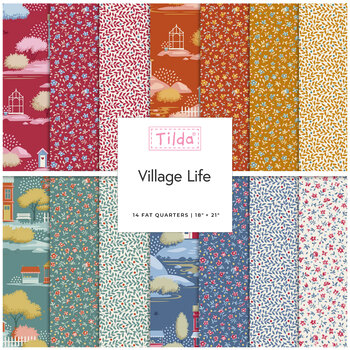 Village Life  Fat Quarter Bundle Blenders & Extras Tone Finnanger for Tilda