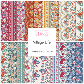 Village Life  Fat Quarter Bundle Tone Finnanger for Tilda