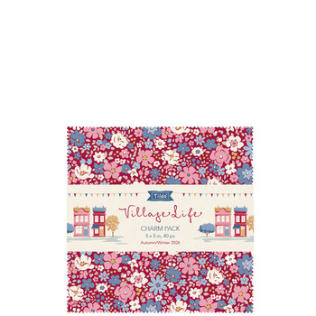Village Life  5" Squares Tone Finnanger for Tilda