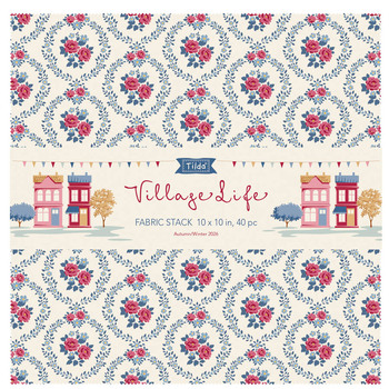 Village Life  10" Squares Tone Finnanger for Tilda