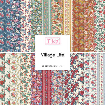 Village Life  10" Squares Tone Finnanger for Tilda