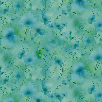 Gossamer FLEUR-CD4475 Floral Field Green by Timeless Treasures Fabrics