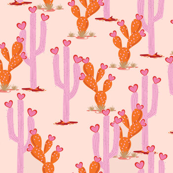 Go Cowgirl! 2GC-1 Heart Cactus Multi by In The Beginning Fabrics