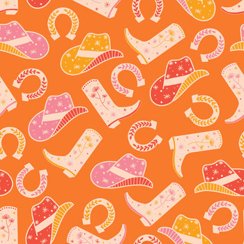 Go Cowgirl! 4GC-1 Cowgirl Essentials Orange by In The Beginning Fabrics