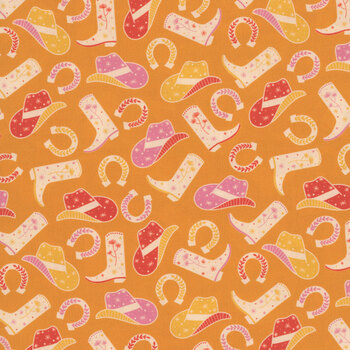 Go Cowgirl! 4GC-1 Cowgirl Essentials Orange by In The Beginning Fabrics