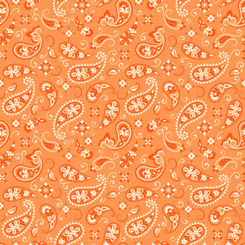 Go Cowgirl! 7GC-2 Paisley Orange by In The Beginning Fabrics