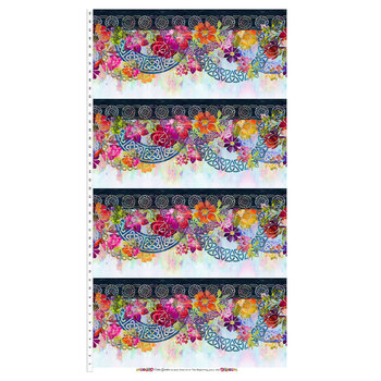 Celtic Garden 1CEL-1 Border Multi by Jason Yenter for In The Beginning Fabrics