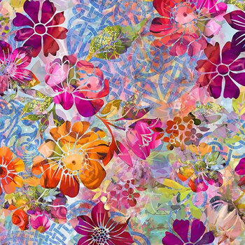Celtic Garden 2CEL-1 Floral Multi by Jason Yenter for In The Beginning Fabrics