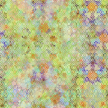 Celtic Garden 7CEL-3 Brocade Green by Jason Yenter for In The Beginning Fabrics