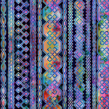 Celtic Garden 6CEL-1 Stripe Multi by Jason Yenter for In The Beginning Fabrics