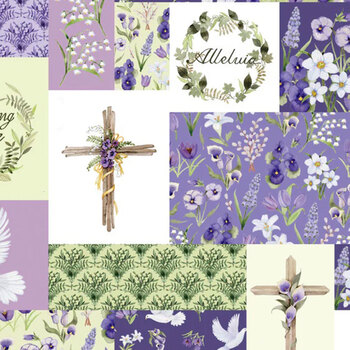 Blessings in Bloom 66250602-01 Blessings Patchwork Block by Kathleen Parr Mckenna for Camelot Fabrics