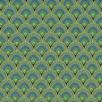 Noble Plume PLUME-CM4500 Green by Chong-A Hwang for Timeless Treasures Fabrics